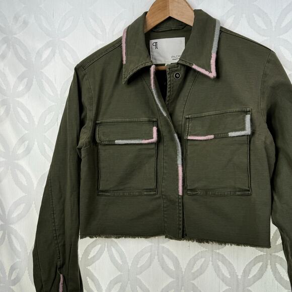 Anthropologie Pilcro Embroidered Utility Cropped Jacket Size XS NWT - Picture 7 of 14